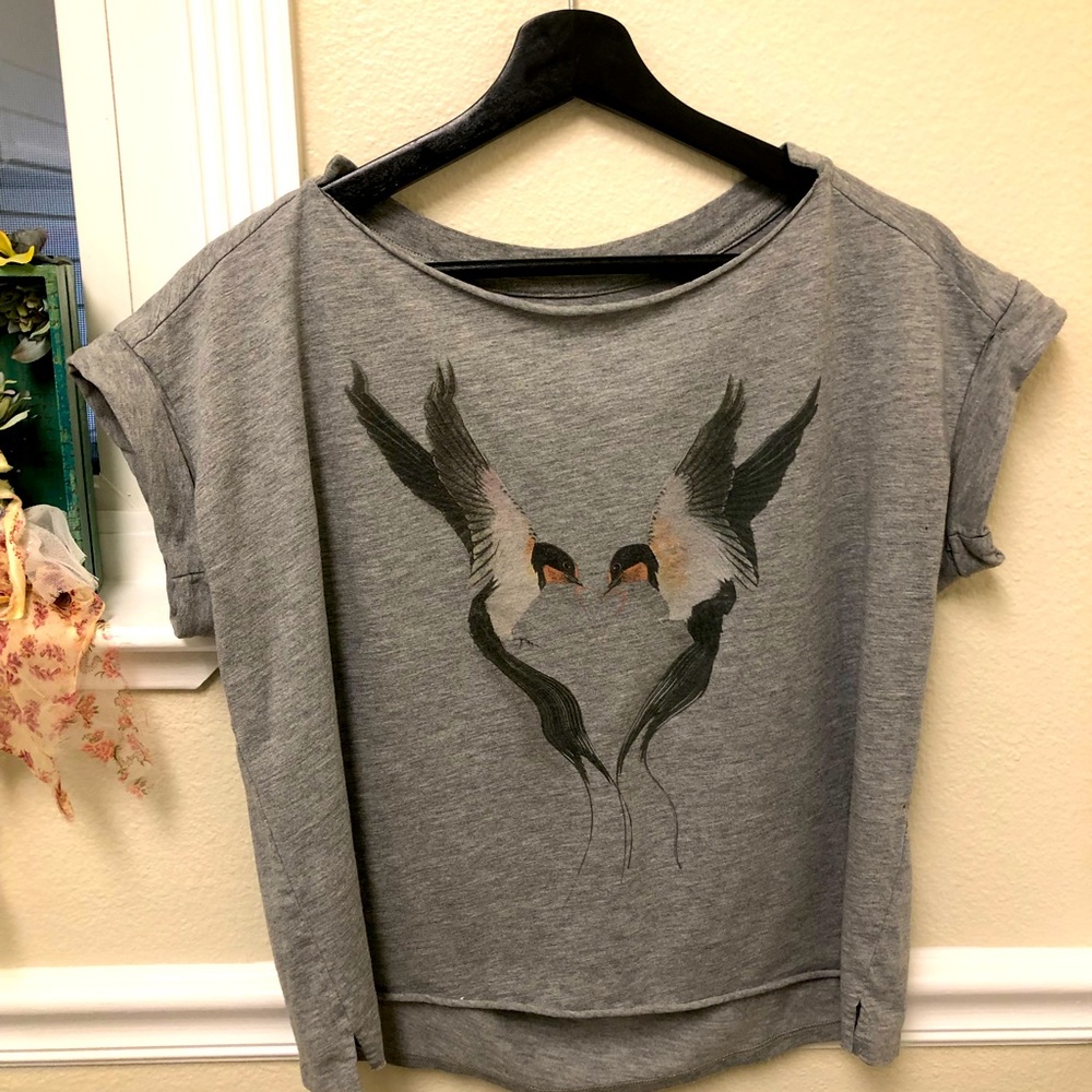 All Saints t shirt w birds-super soft